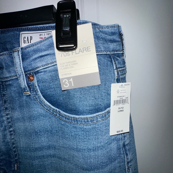 👖 💙GAP 29 Tall High-Rise Flare Jeans NWT Light Wash - Picture 9 of 10